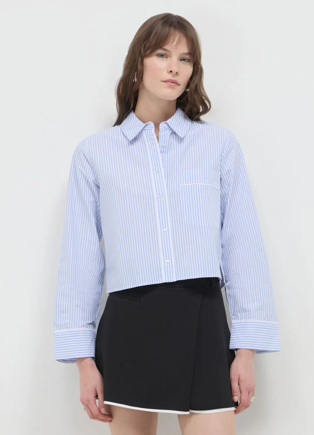Calliope chemise femme rayée poche regular