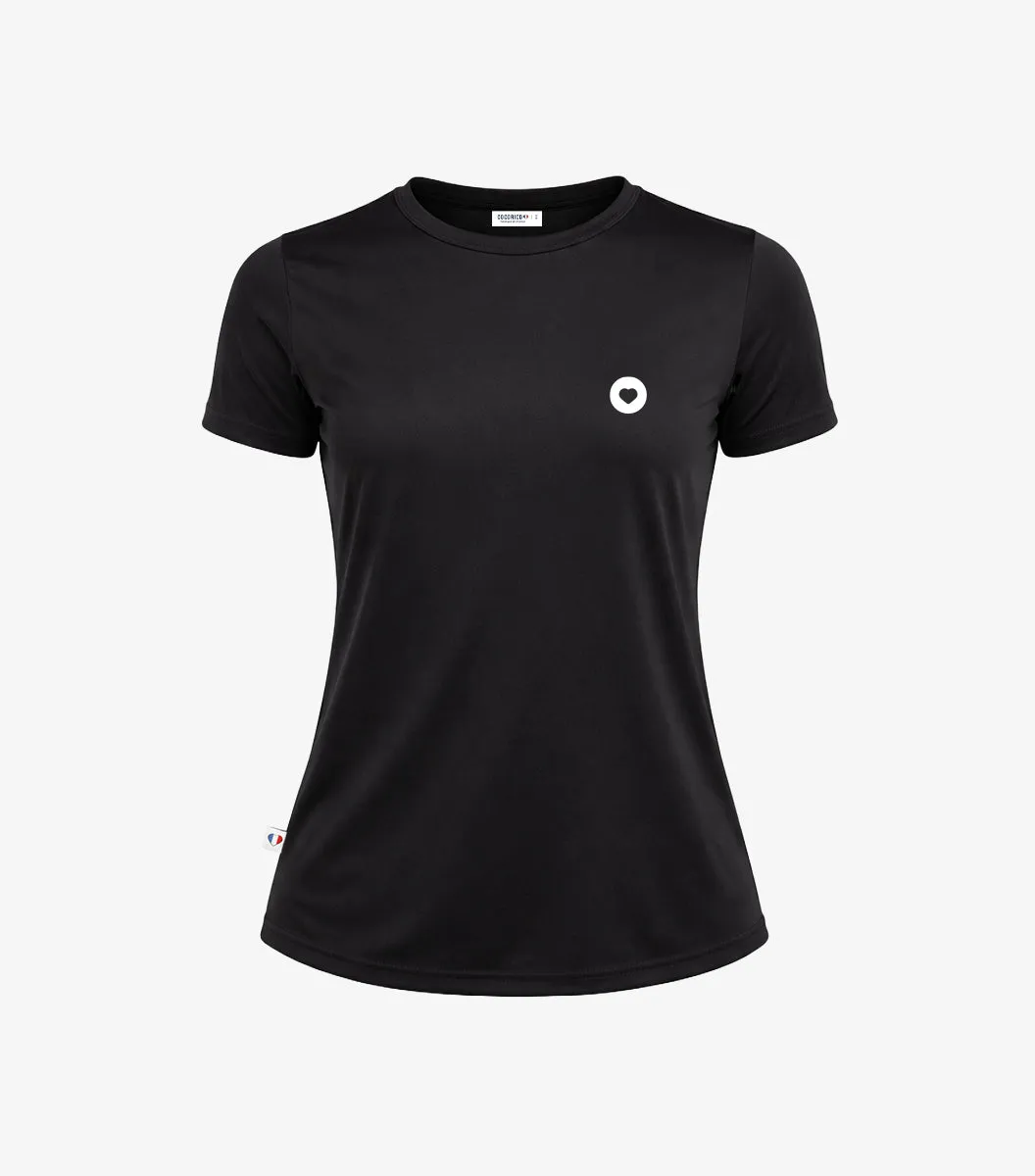 Cocorico Boost T-shirt Sport Femme Noir technique