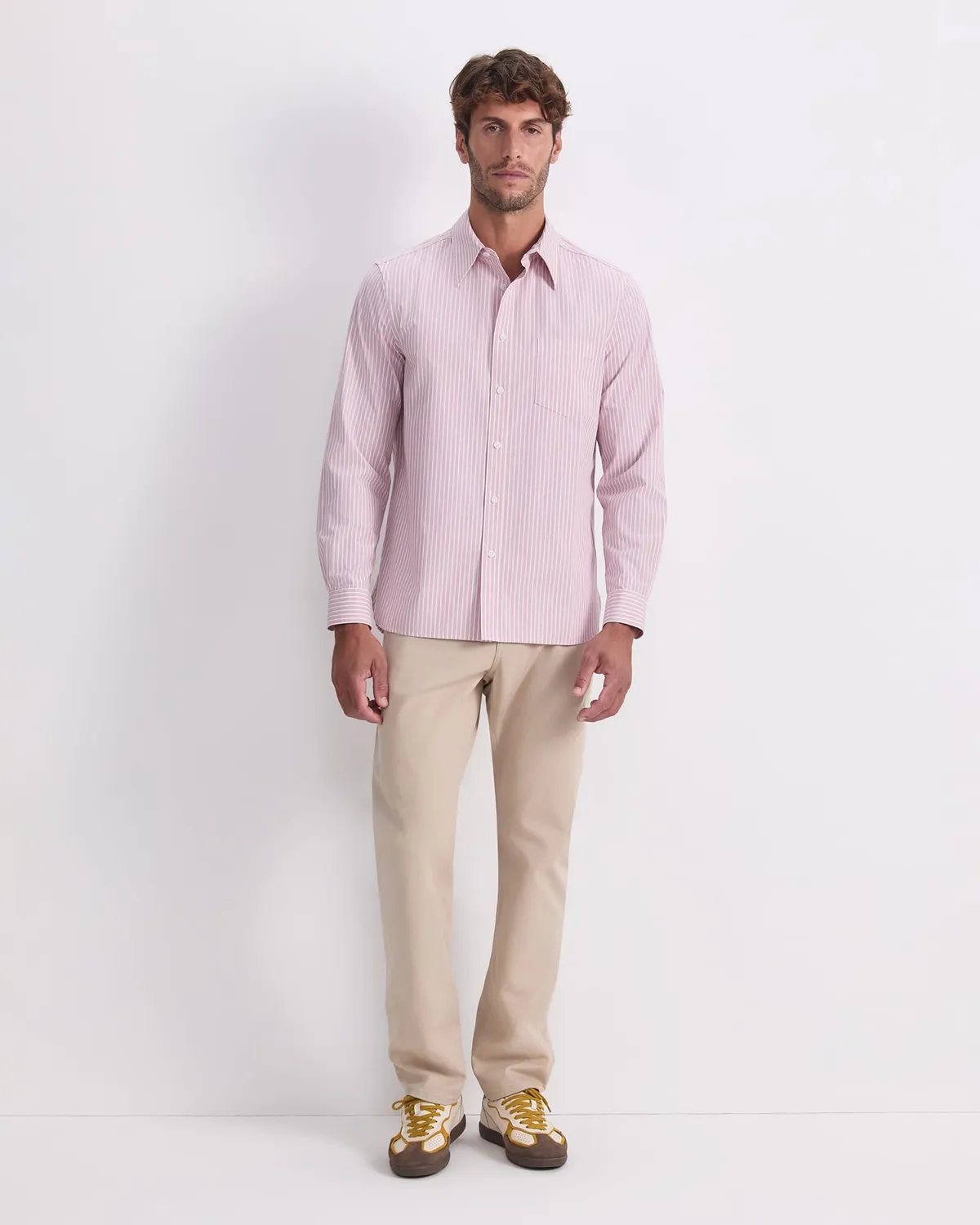 Sportscraft chemise rayée popeline coton homme manches longues