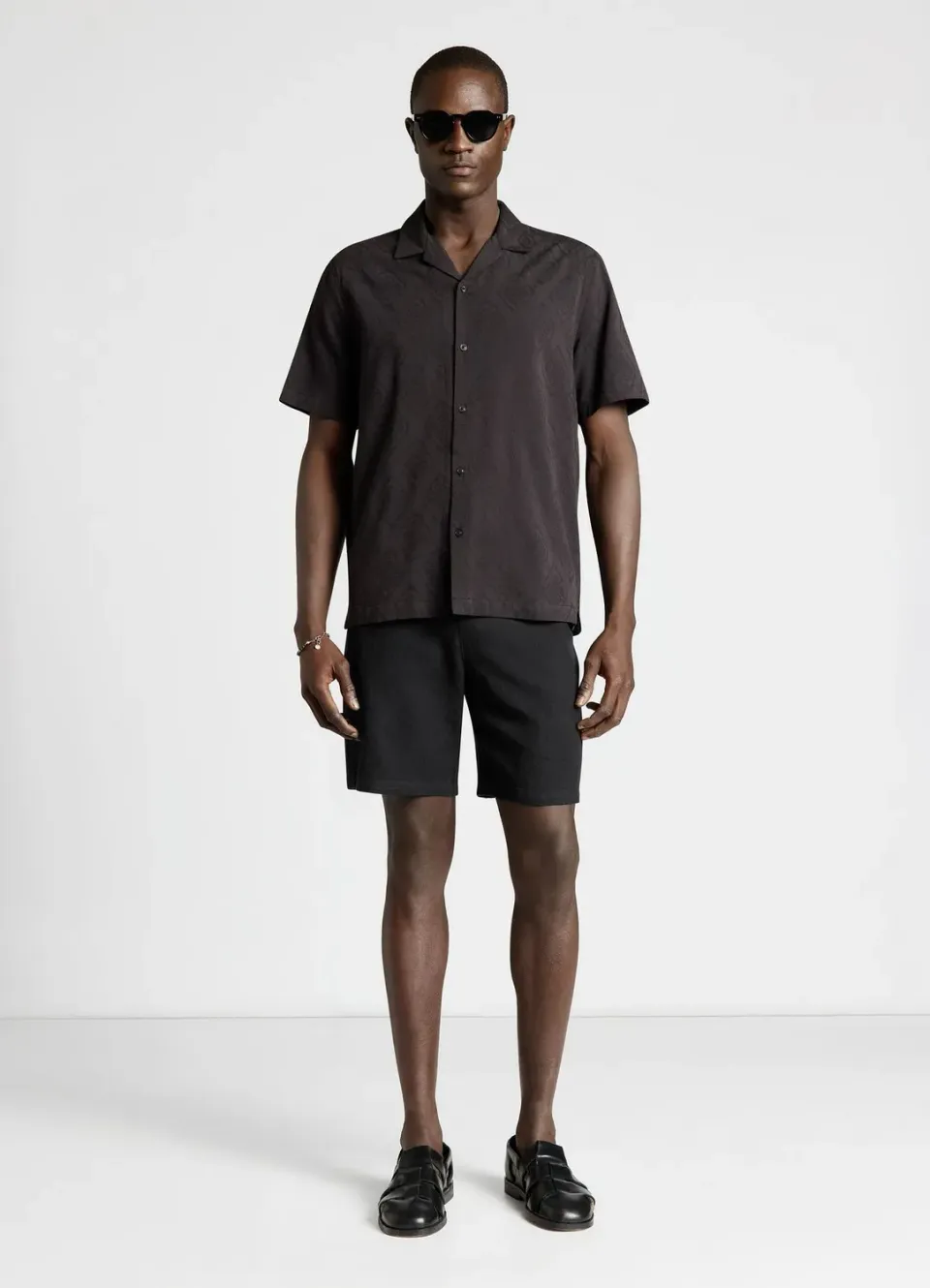 Calliope Chemise Bowling Jacquard Homme Manches Courtes