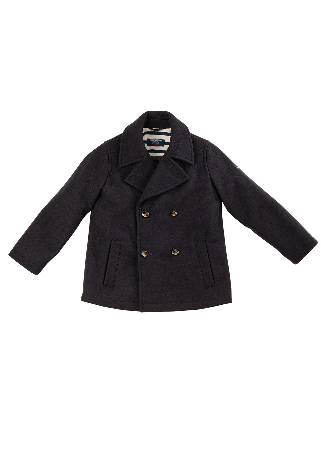 Saint James St Suliac caban enfant navy drap laine 2 à 12 ans