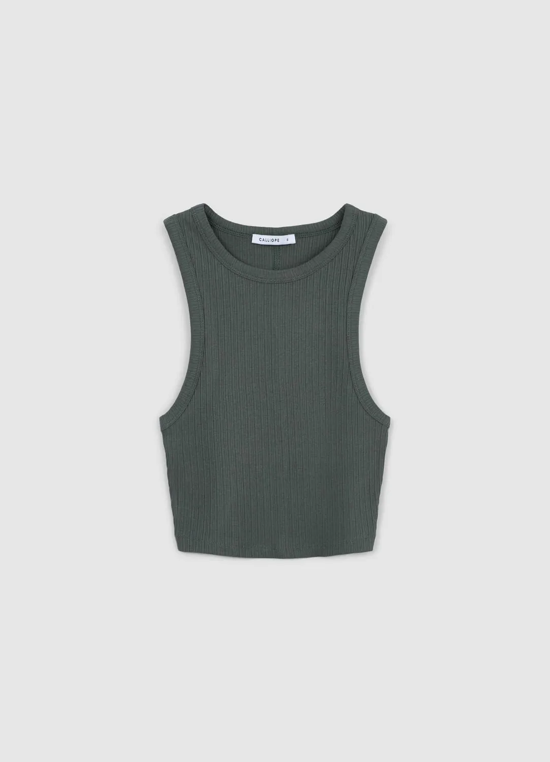 Calliope vogatore costina top femme crop coton