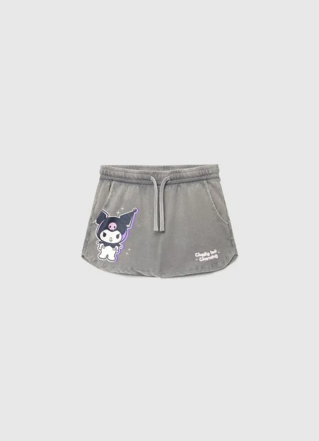 Calliope short sport fille Kuromi cordon poches coton