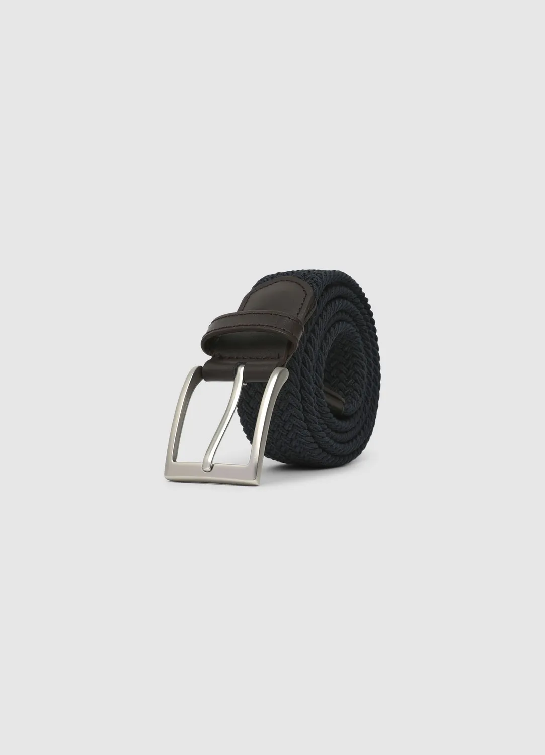 Calliope ceinture tressée homme élastique boucle métal