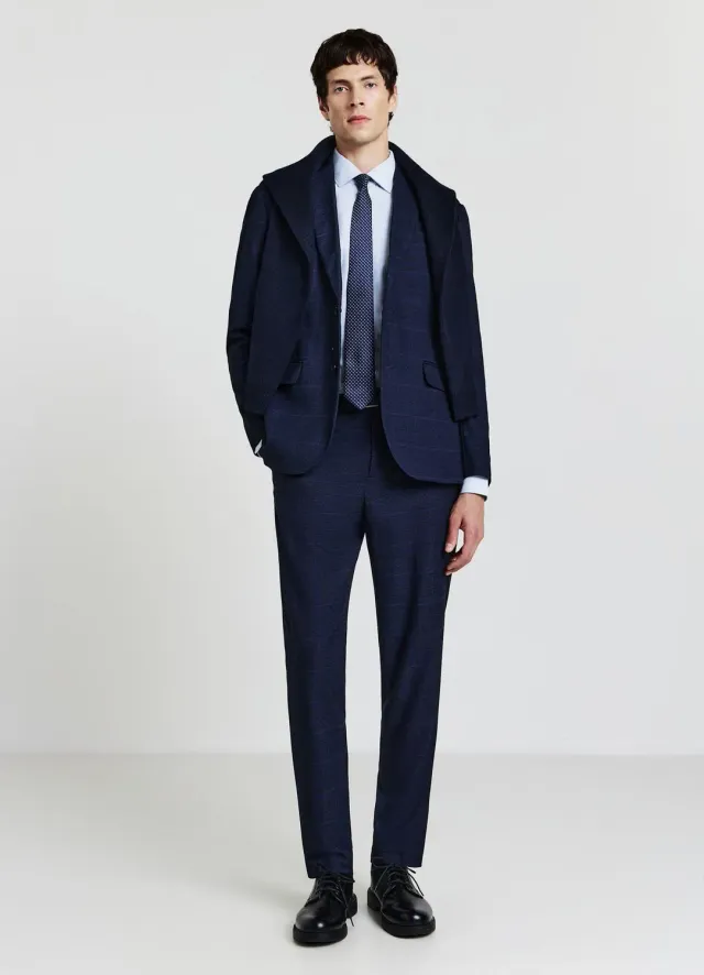 Calliope pantalon homme à carreaux coupe regular bureau