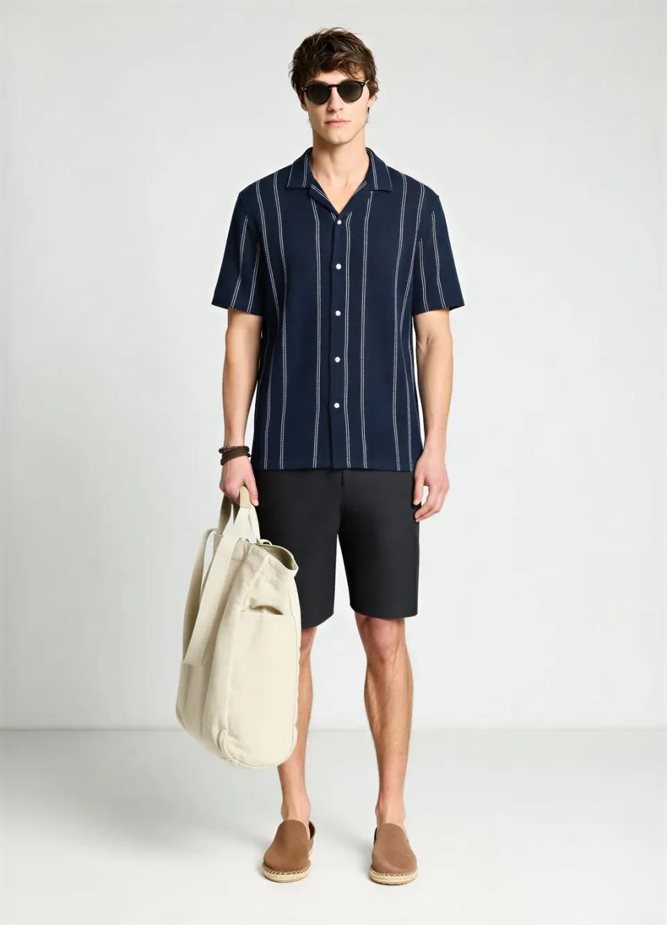 Calliope chemise rayée homme manches courtes