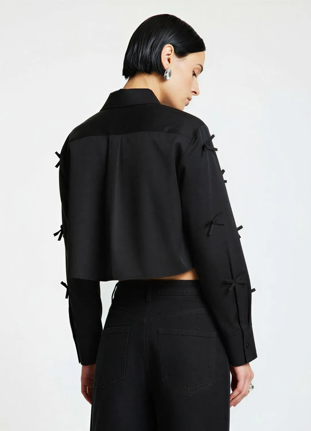 Calliope chemise crop à nœuds femme
