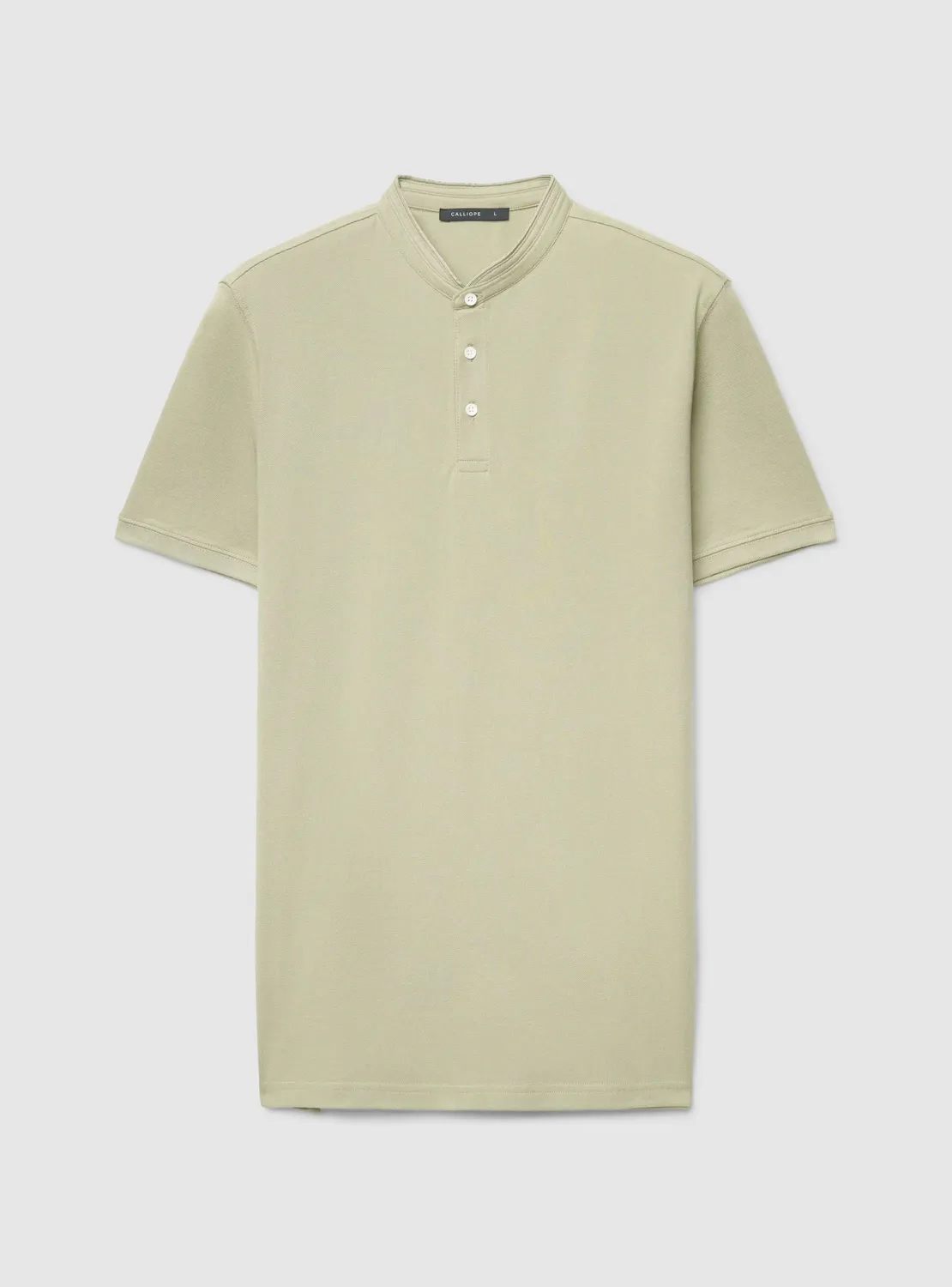 Calliope polo col coréen homme 3 boutons uni