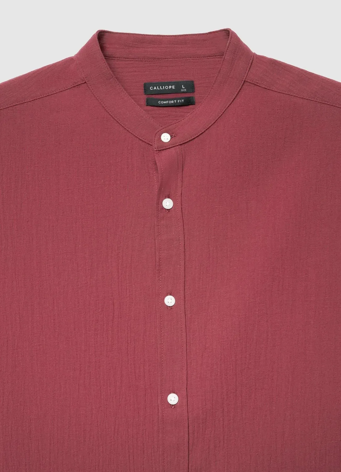 Calliope chemise homme col coréen froissée
