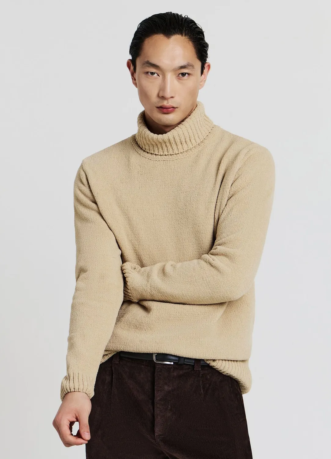 Calliope pull col roulé homme chenille uni regular
