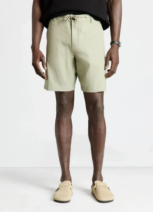 Bermuda Calliope lin homme uni poches
