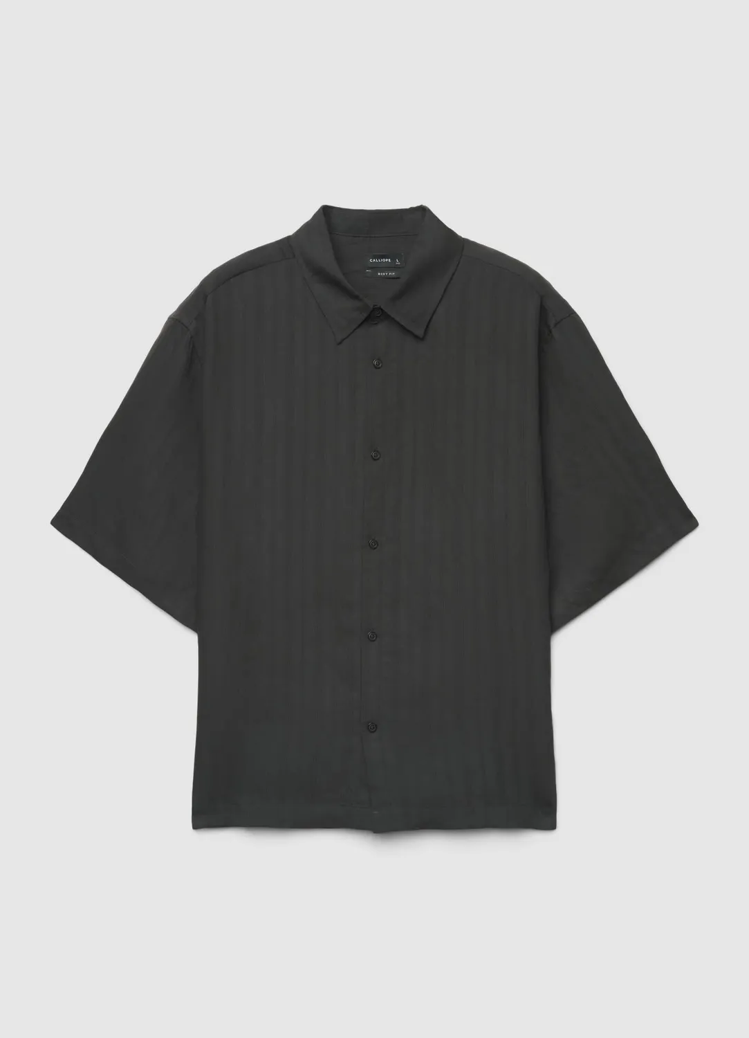 Calliope chemise boxy fit rayures homme manches courtes coton