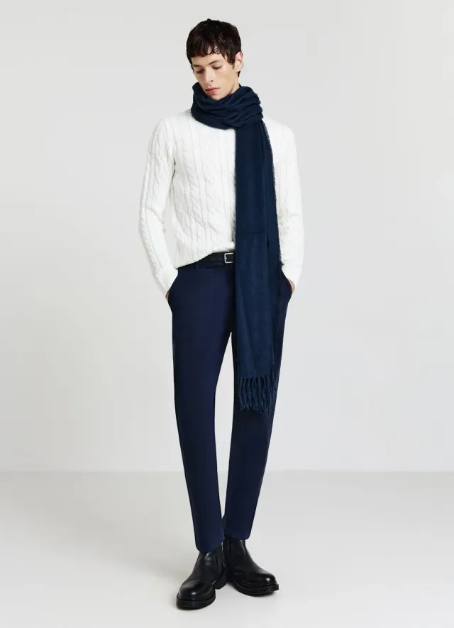 Calliope Pull Homme Col Rond Torsades Uni
