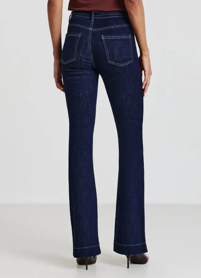 Calliope jean flare femme évasé ceinture