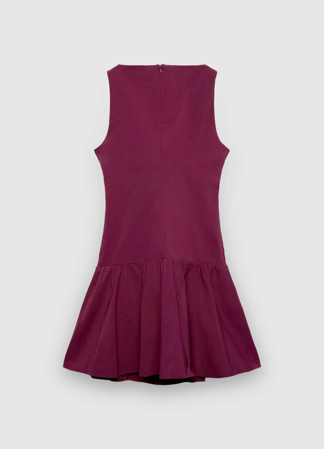 Calliope Atelier robe volants nœuds femme unie