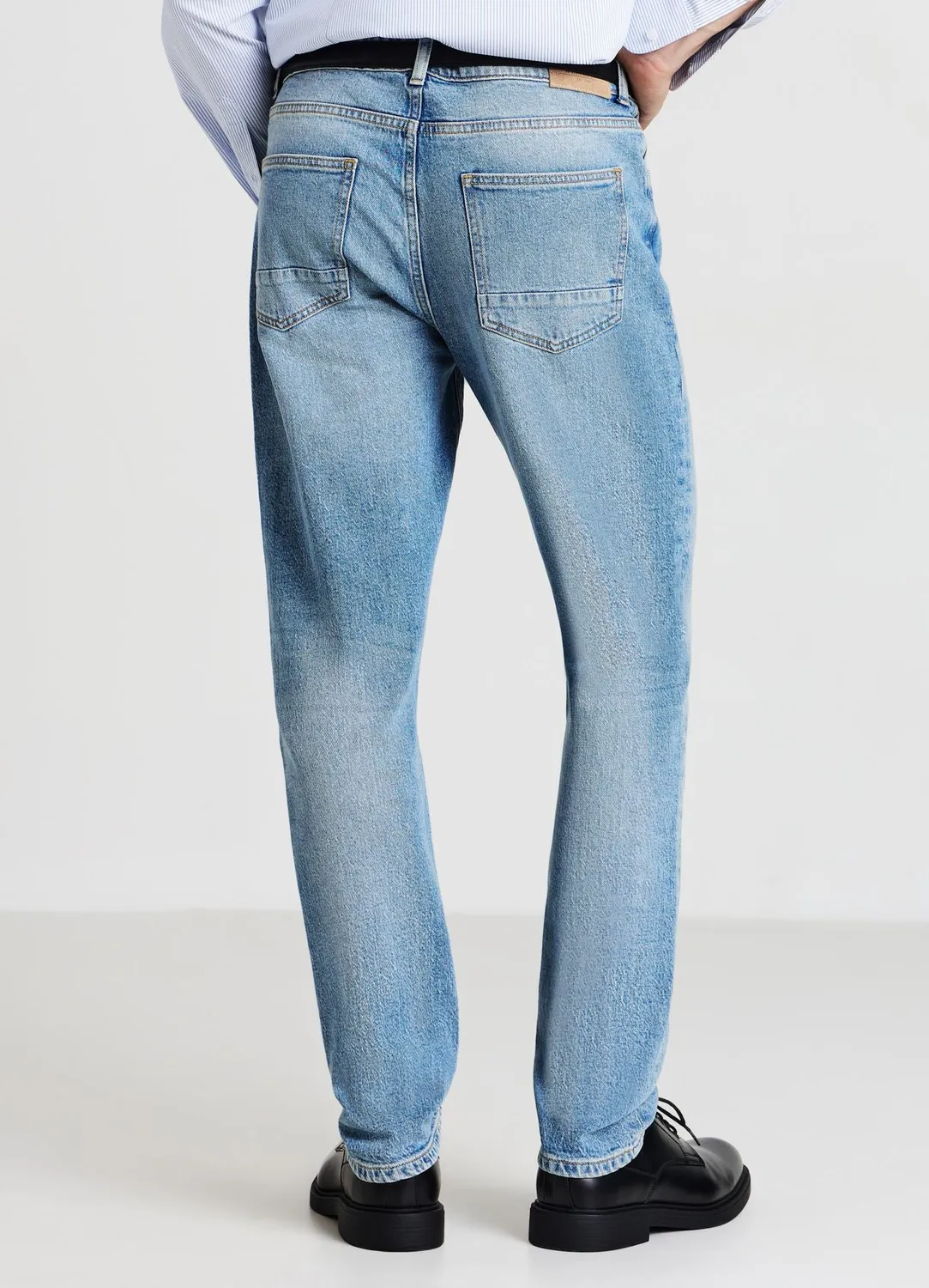 Calliope jean slim homme effet délavé 5 poches