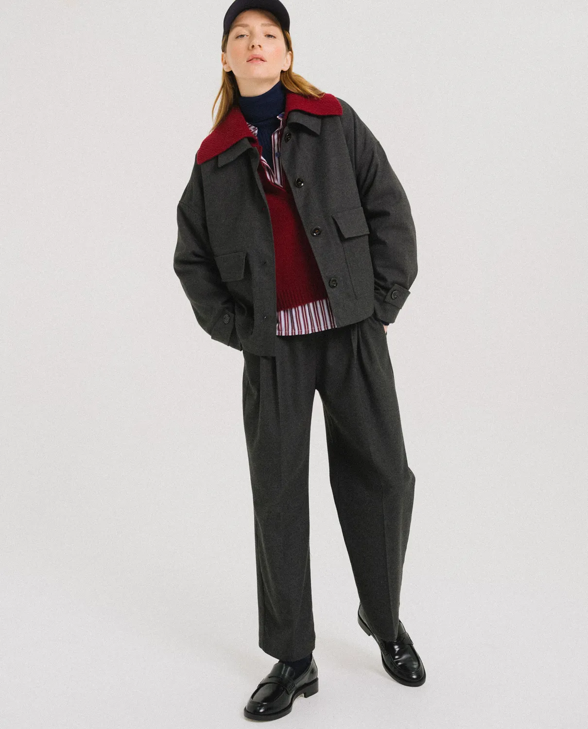 Tinsels Pepa pantalon 7/8 anthracite flanelle
