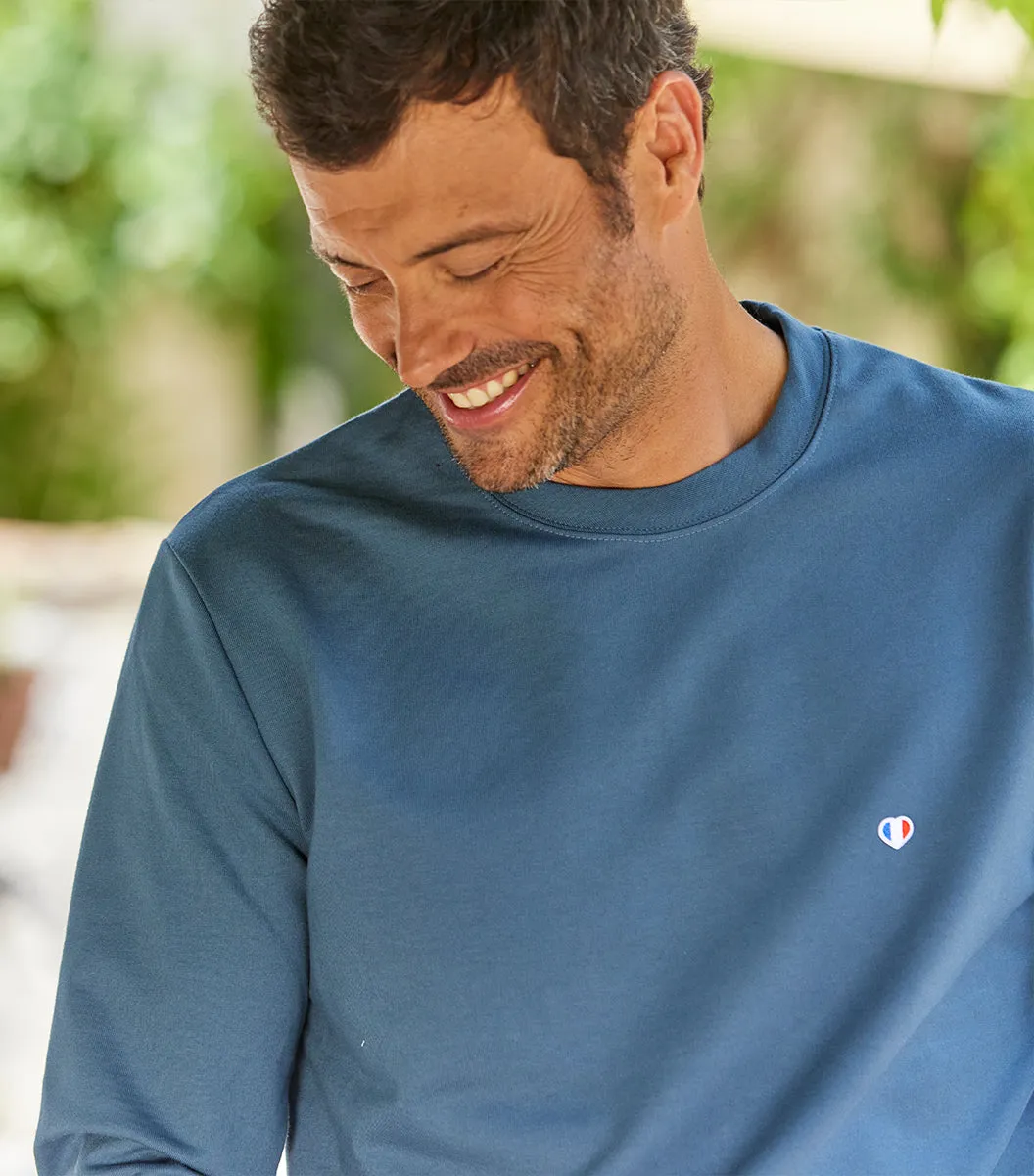 Cocorico Iconique Azur sweat homme coton