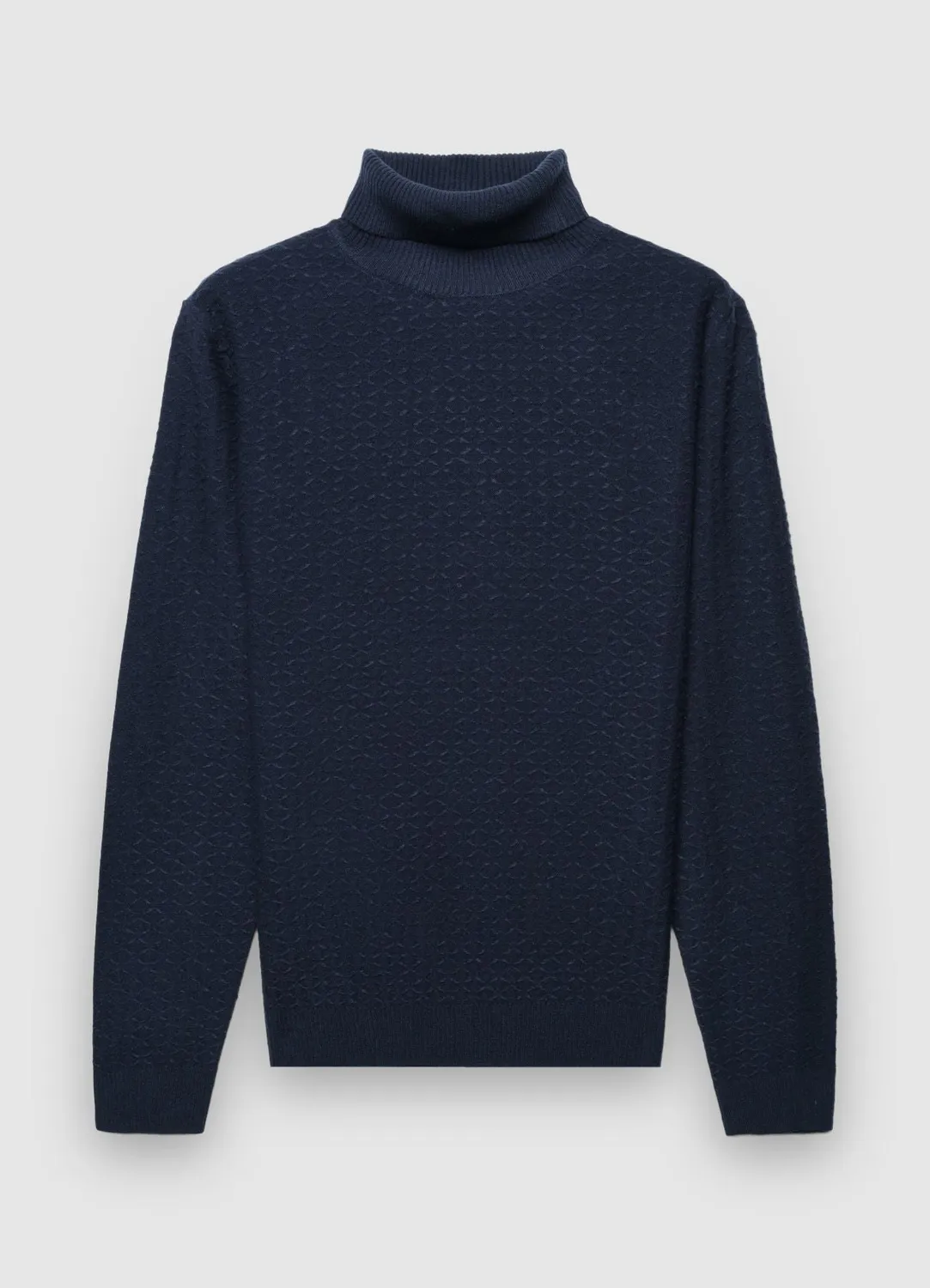 Calliope pull col roulé homme maille géométrique
