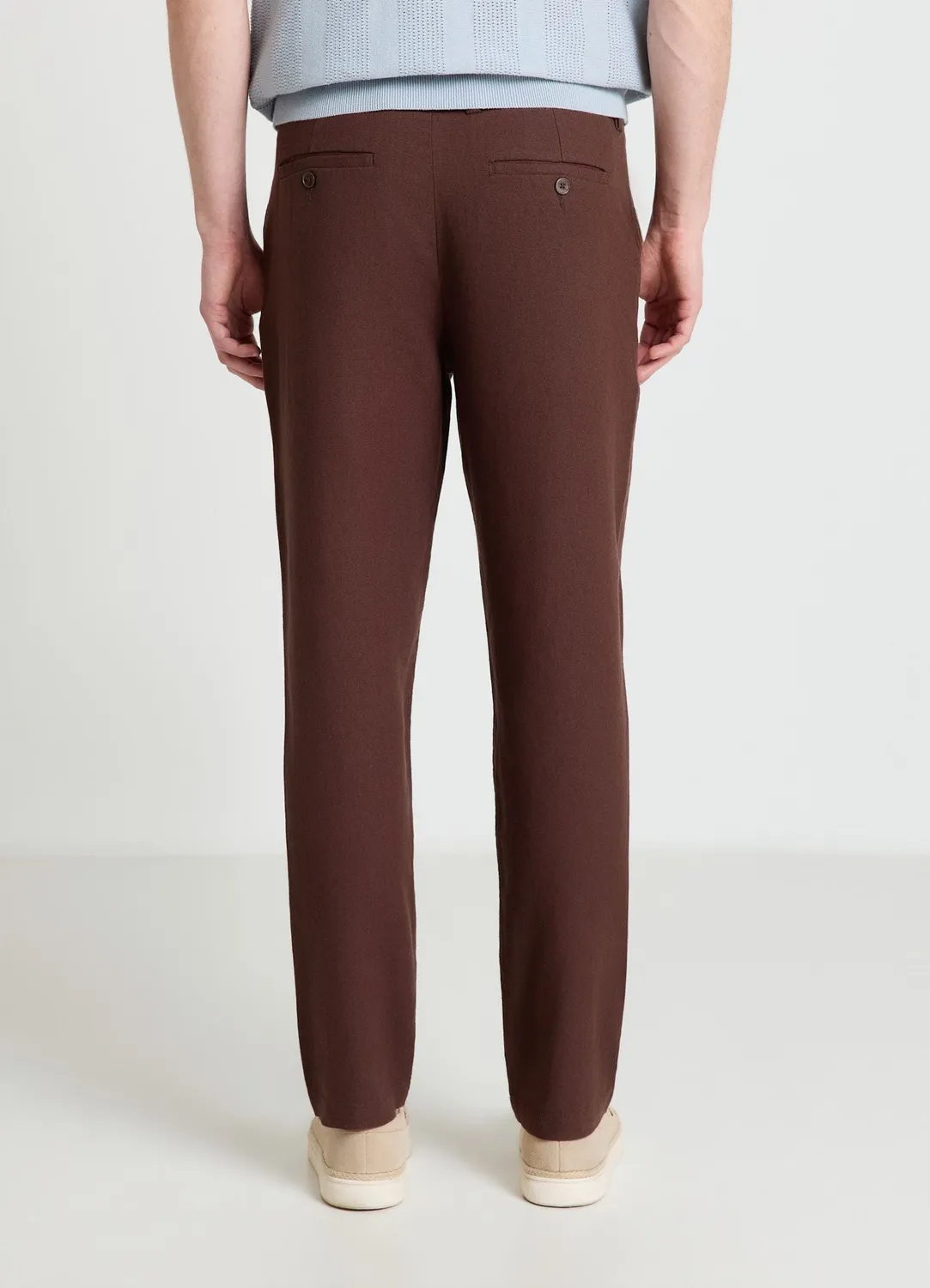 Calliope pantalon chino homme lin regular uni