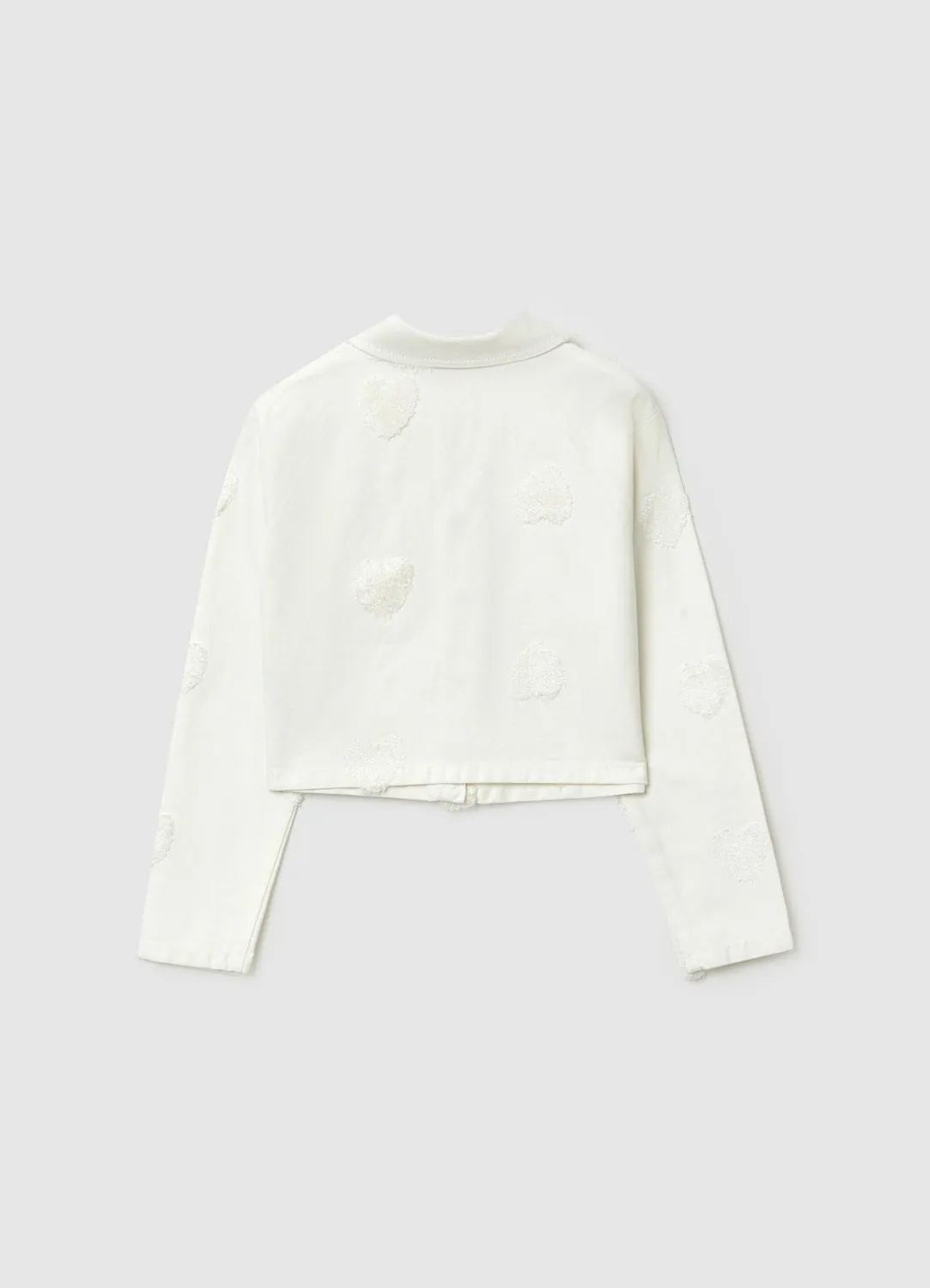 Calliope blouson court fille coeurs pressions