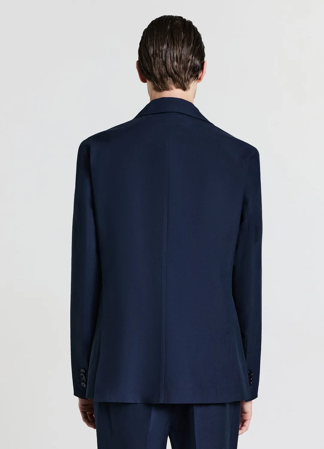 Calliope Veste monopetto lin homme coupe droite