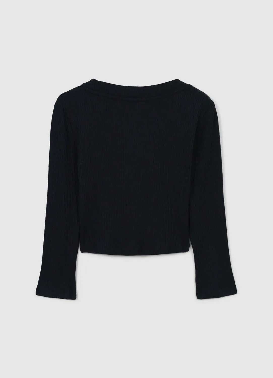 Calliope maille fille col bijou manches longues unie