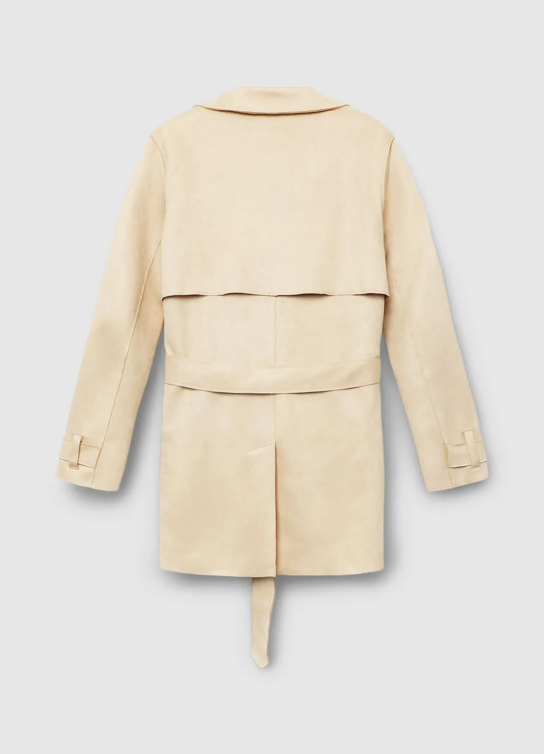 Calliope trench simil suède femme ceinture