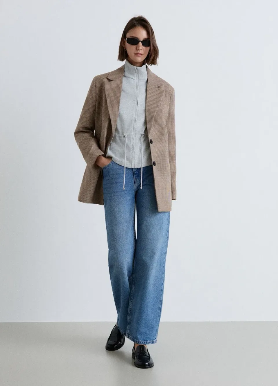 Calliope blazer carreaux femme M 2 boutons