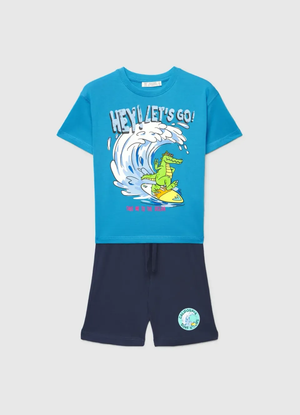 Calliope Ensemble Garçon T-Shirt + Short Surf 3-4 Ans