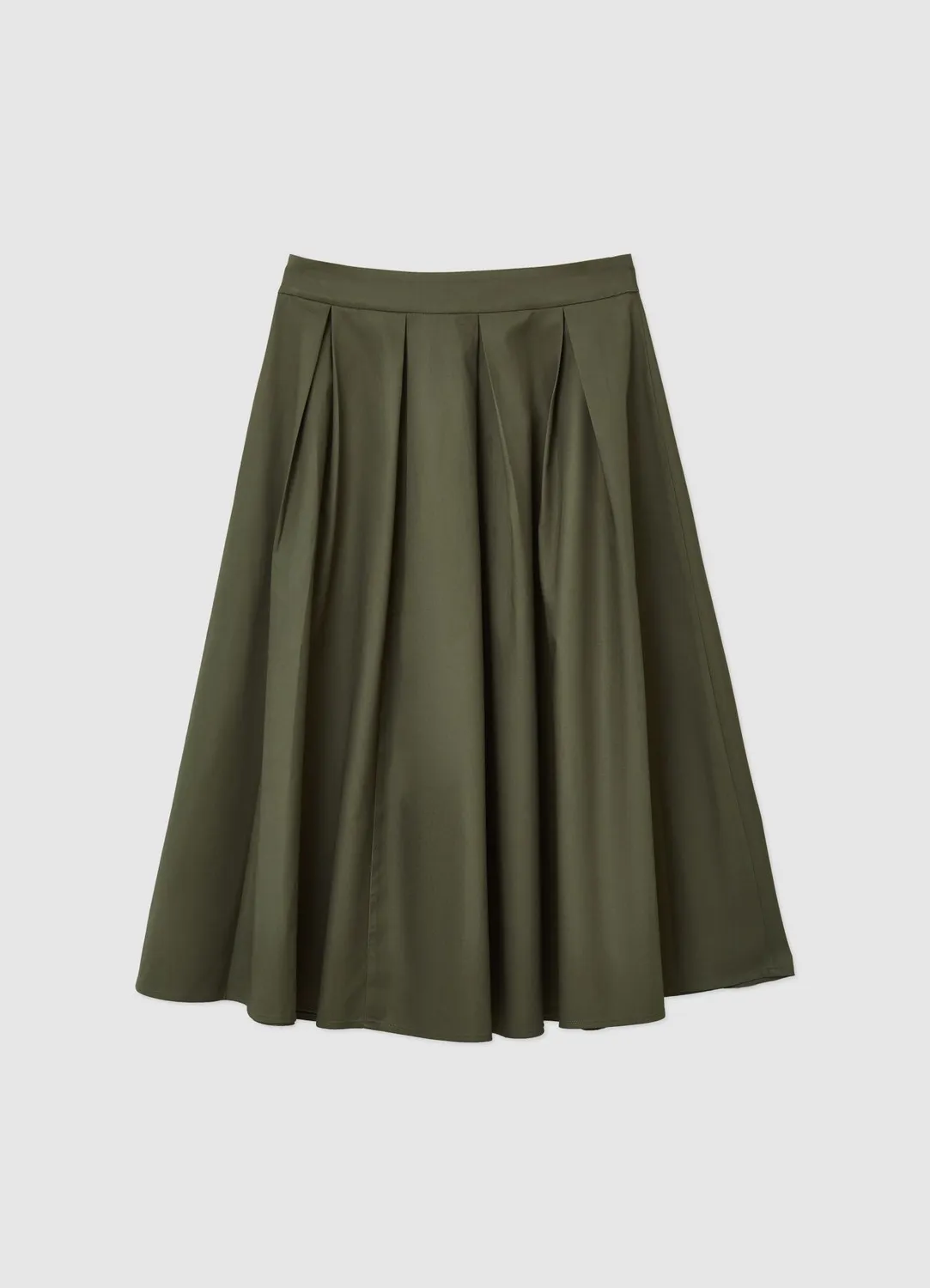 Calliope jupe midi à plis femme unie