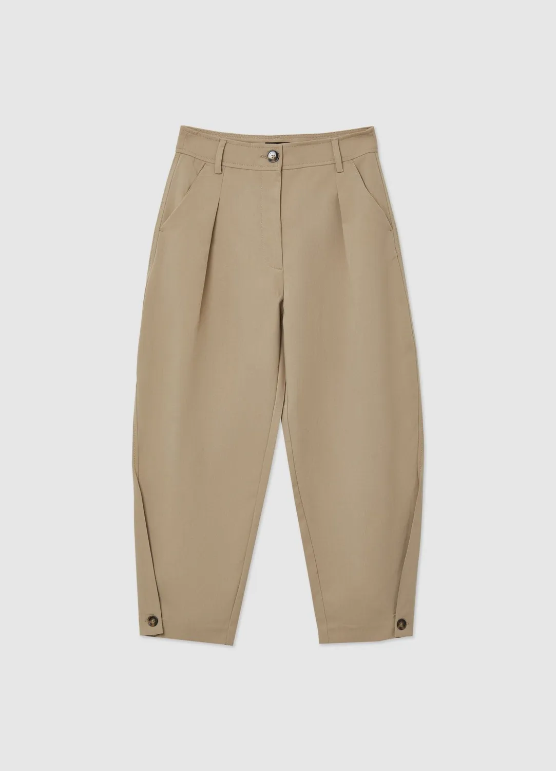 Calliope Pantalon barrel fit regular taille S uni