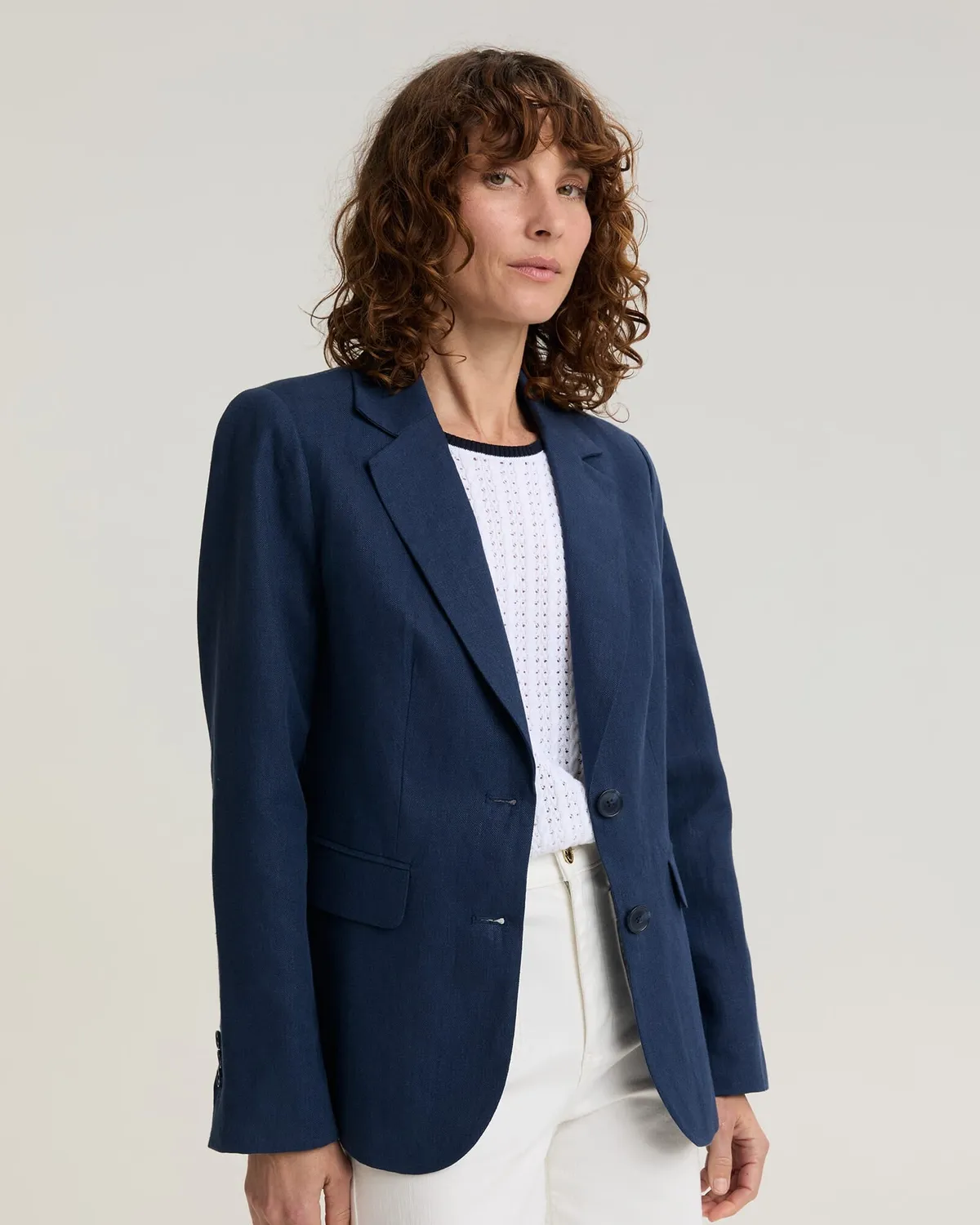 Sportscraft Freya blazer femme lin court