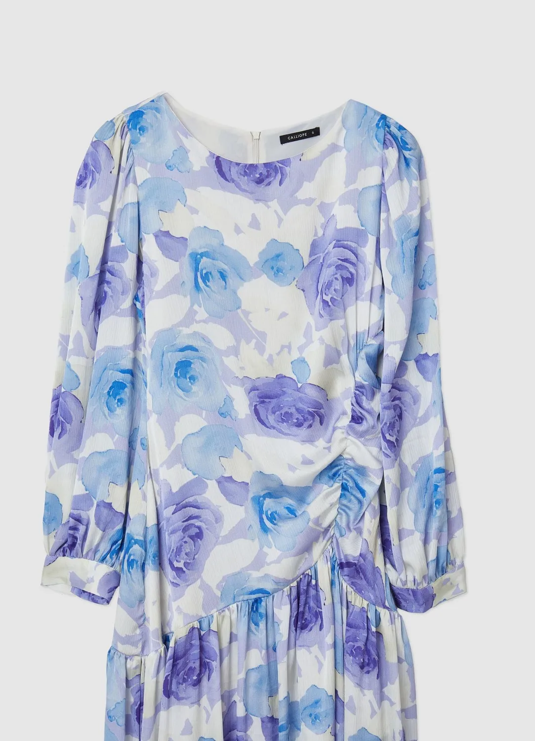Calliope Atelier Robe longue femme fleurie satinée