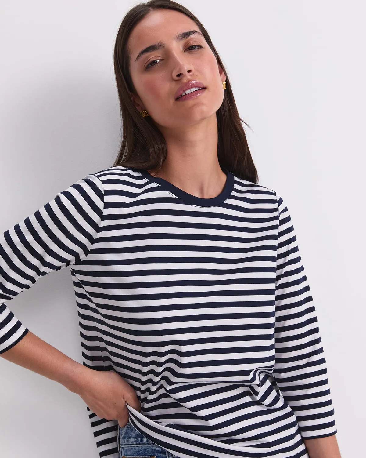Sportscraft Mercerised tee femme coton manches 3/4