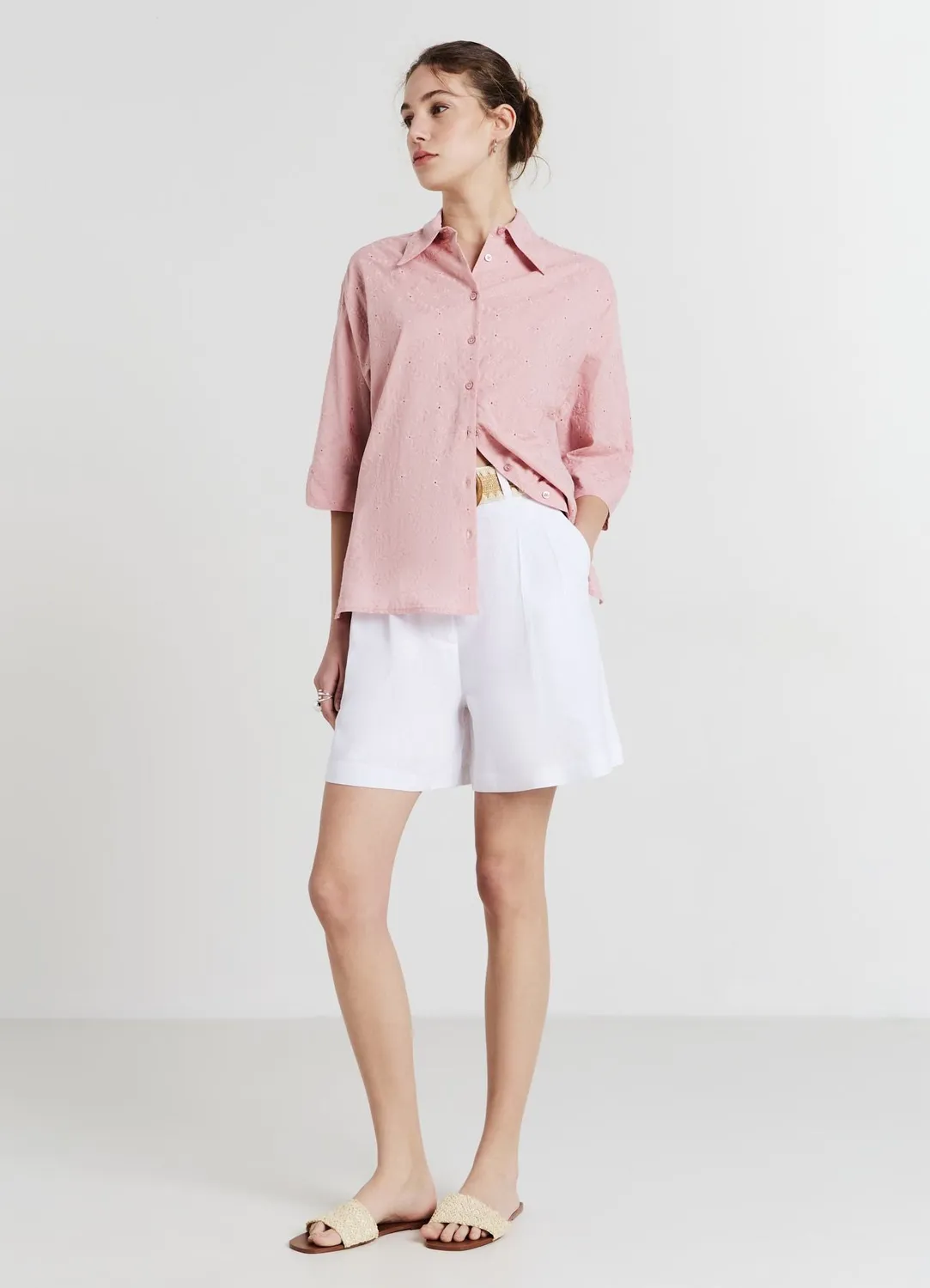 Calliope bermuda femme uni coton été