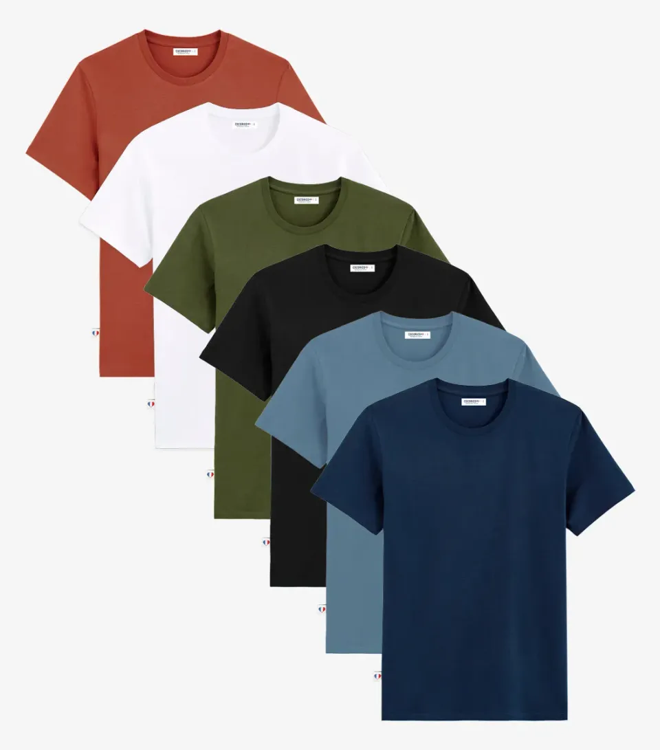 Cocorico Essentiel t-shirt homme x6 coton