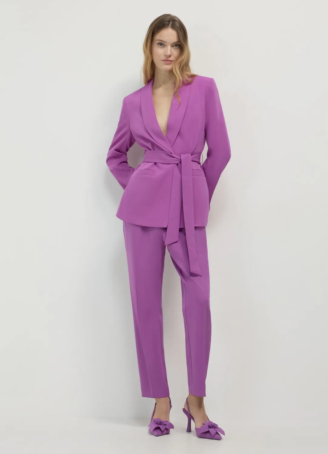 Calliope veste ceinture col châle femme