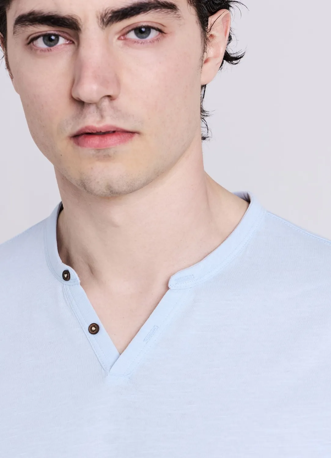 Calliope Serafino T-shirt homme coton uni
