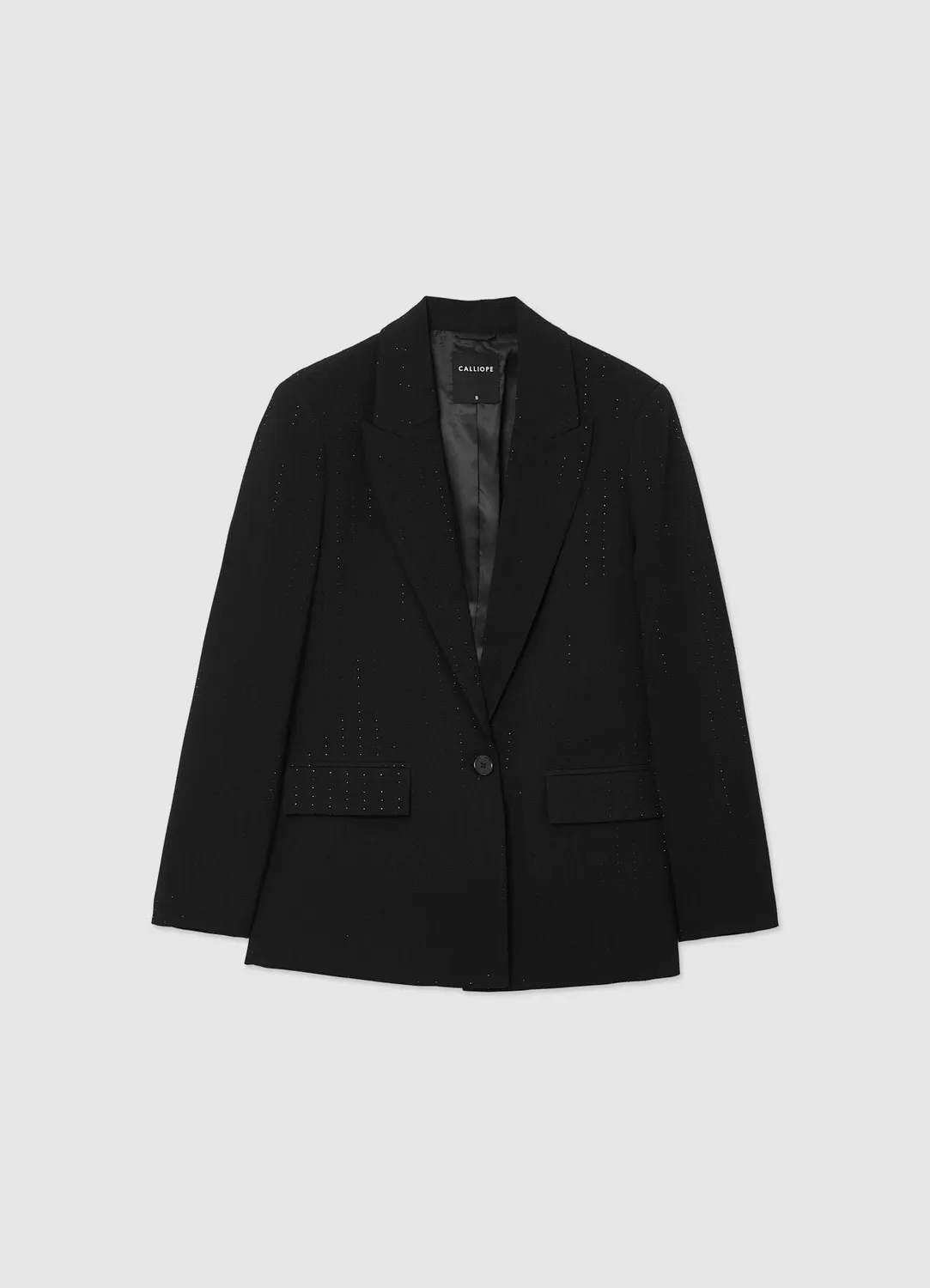 Calliope veste femme gessato à strass monopetto