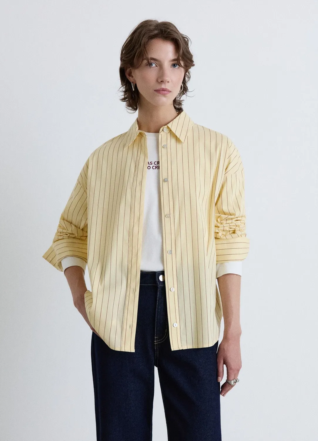 Calliope chemise rayures fines femme manches longues