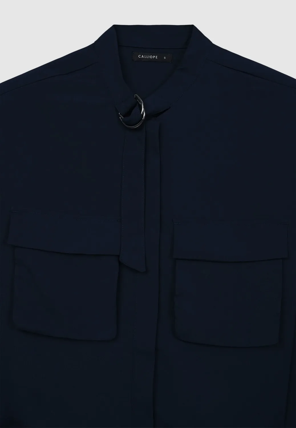 Calliope Coreana chemise col coréen poches femme