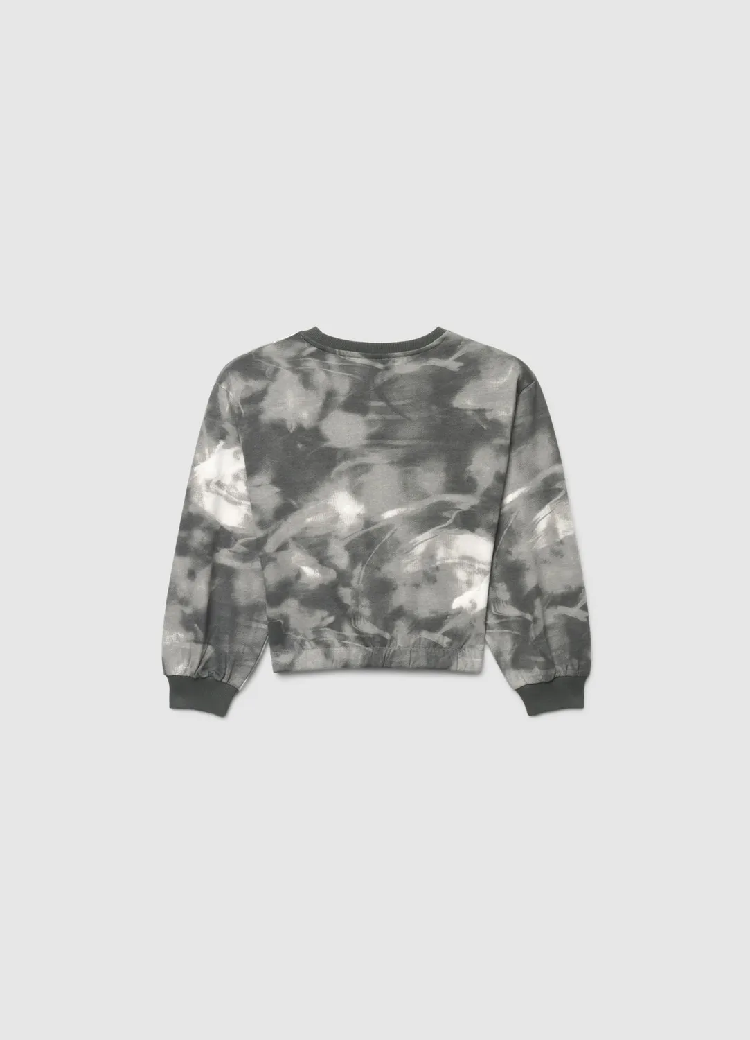 Calliope sweat fille col rond tie dye manches longues