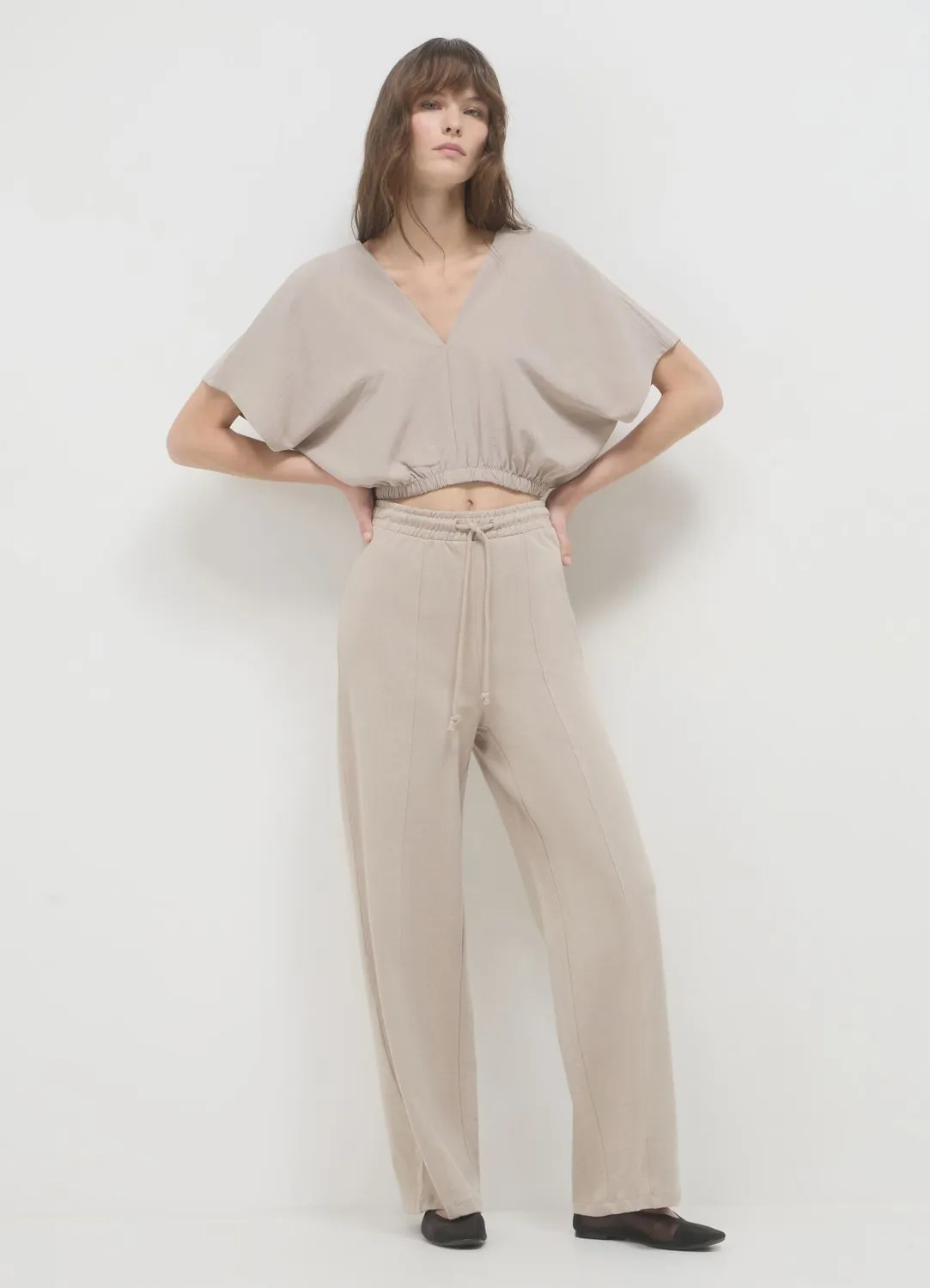 Calliope blouse femme col V manches courtes