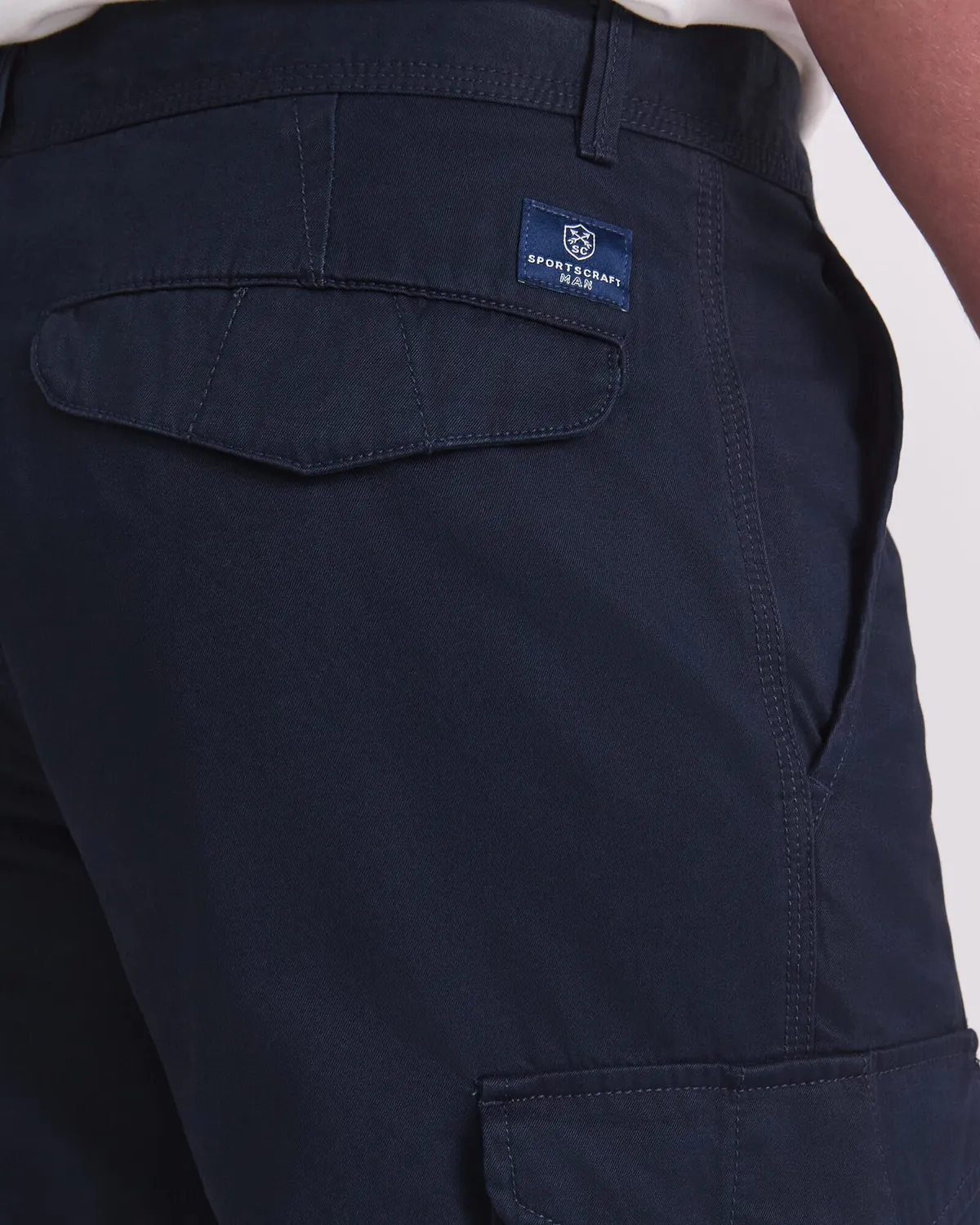 Sportscraft Cargo short coton homme genou délavé