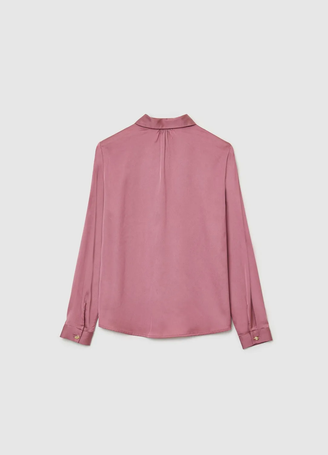 Calliope Chemise satin femme col lavallière regular