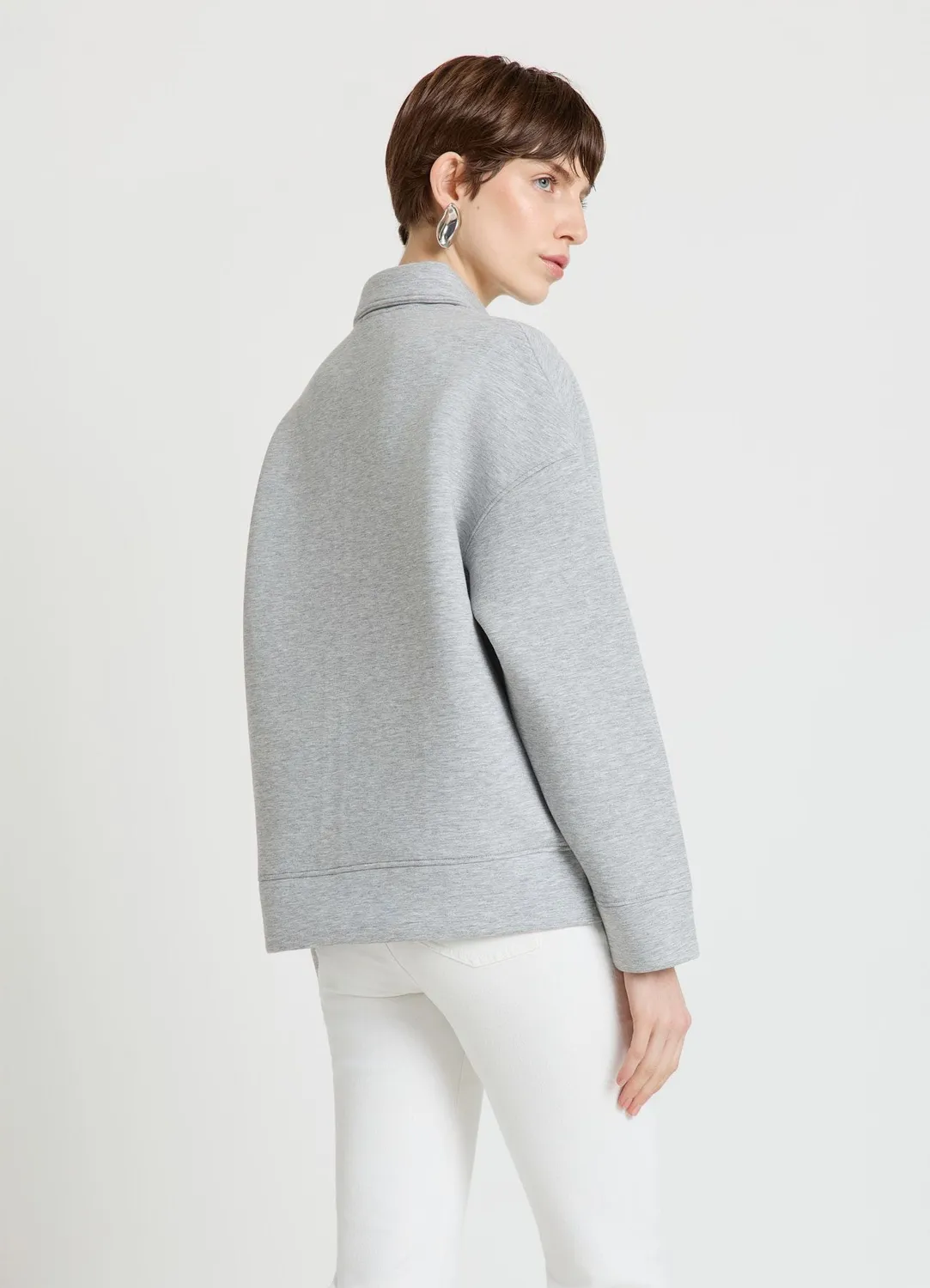 Calliope sweat zippé femme col montant uni