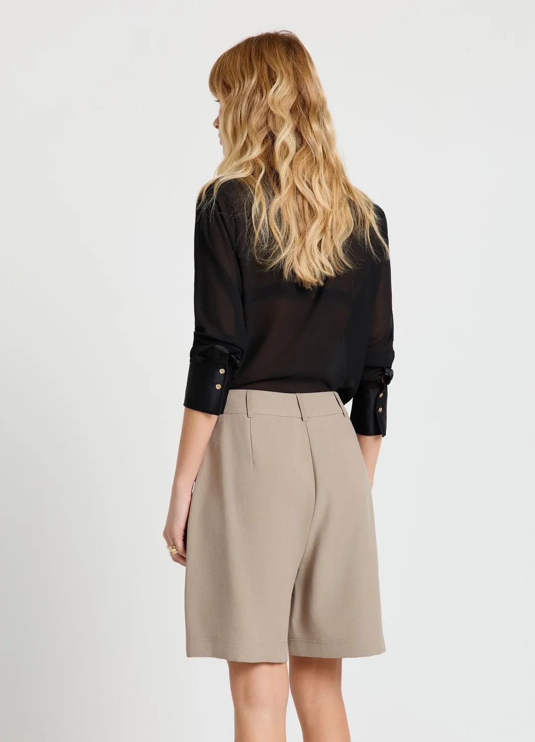 Calliope Bermuda Femme Uni Poches Plaquées