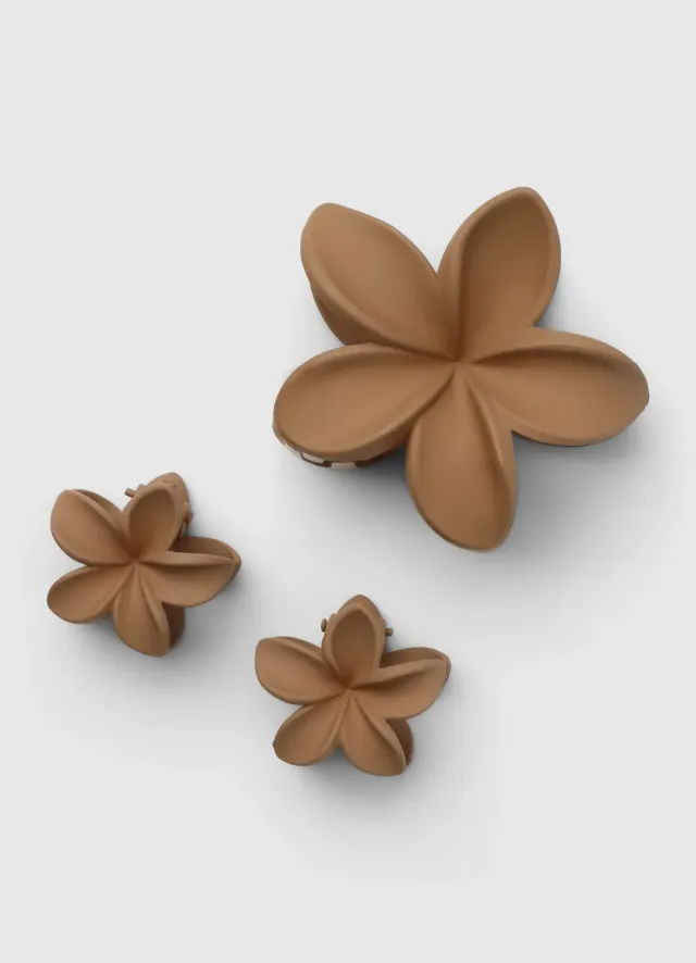 Calliope lot 3 pinces cheveux fleur femme tailles mixtes