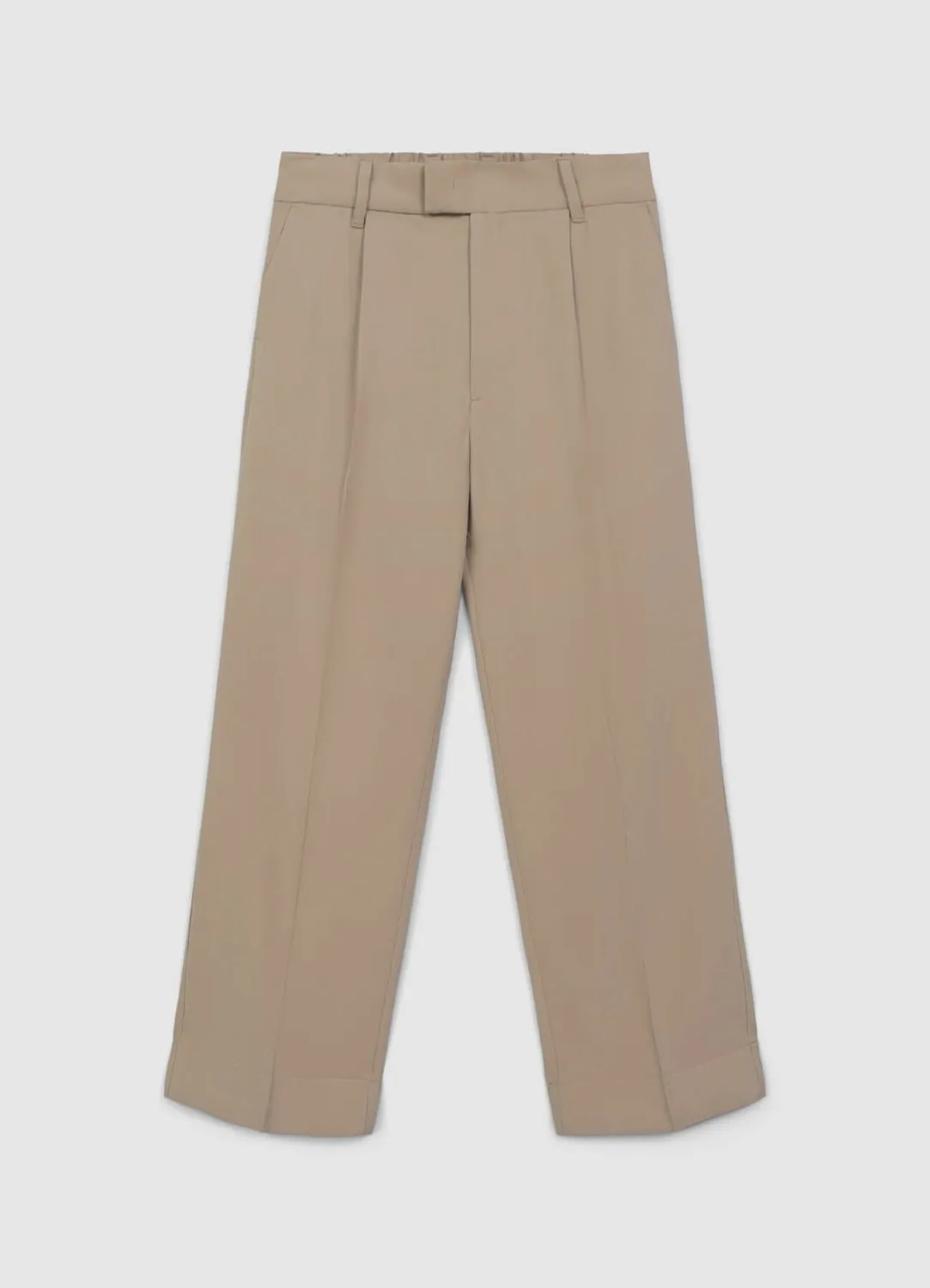 Calliope pantalon classique femme à revers taille élastique
